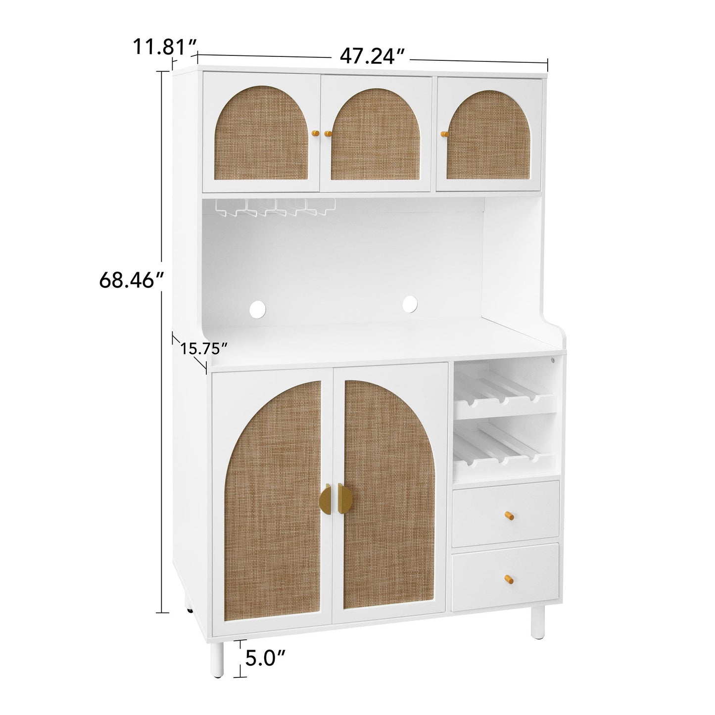 Modern Accent Storage Cabinet For Living Room, Bedroom, Dining Room, Or Study - White