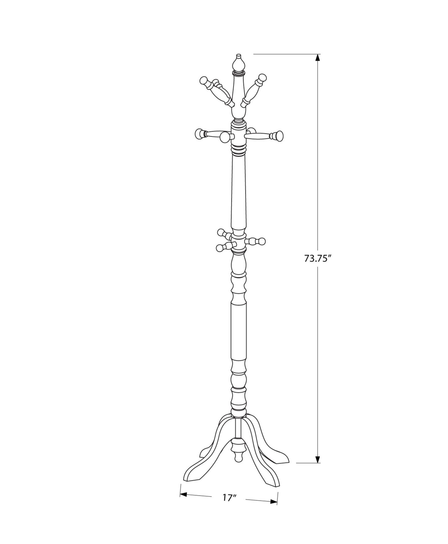 Free Standing Coat Rack 11 Hooks For Entryway