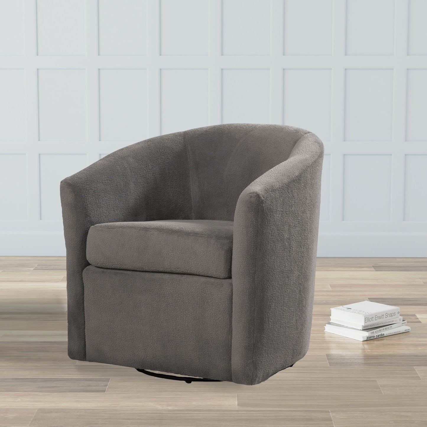 Oaklynn - Barrel Style Swivel Accent Chair