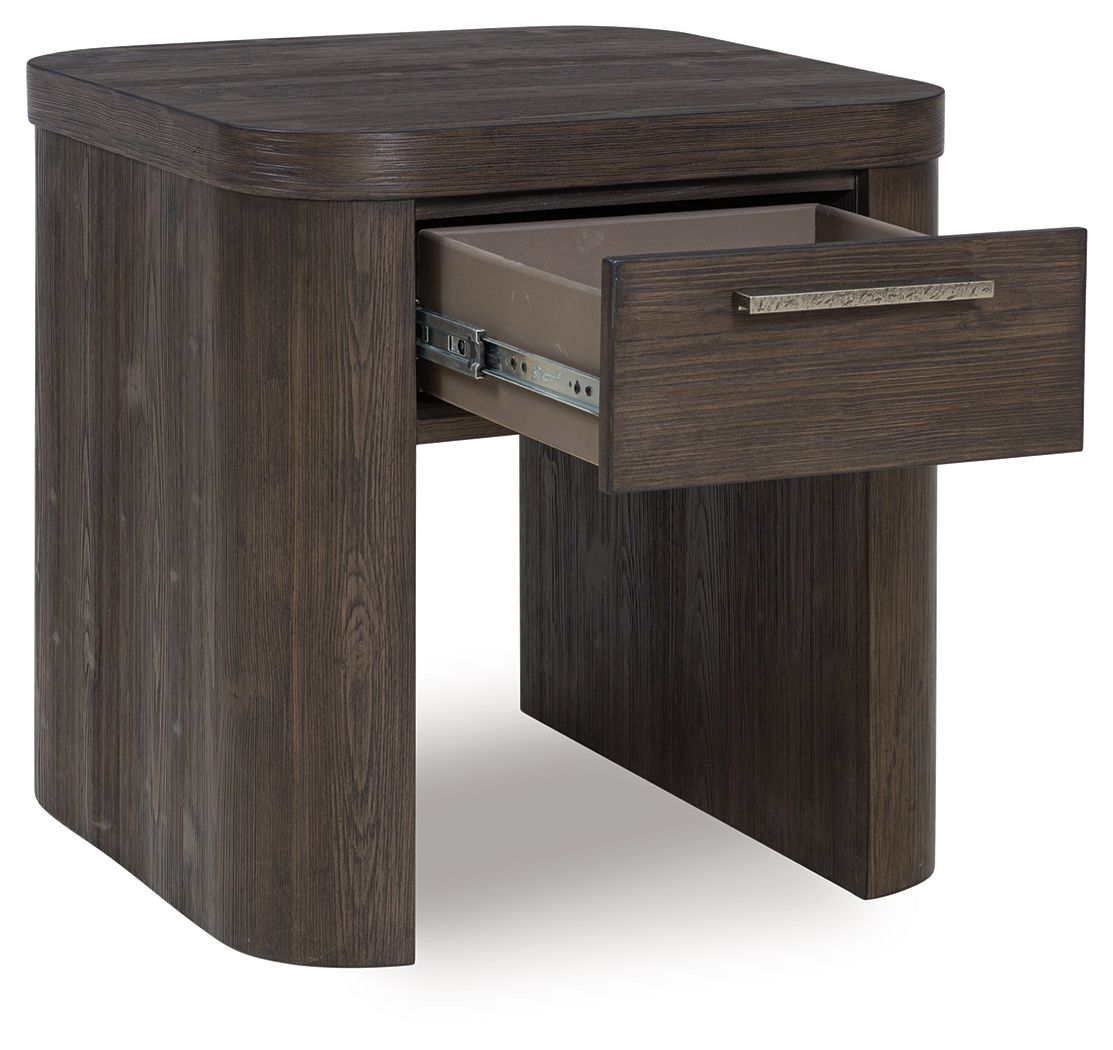 Neo - Square End Table - Rich Brown