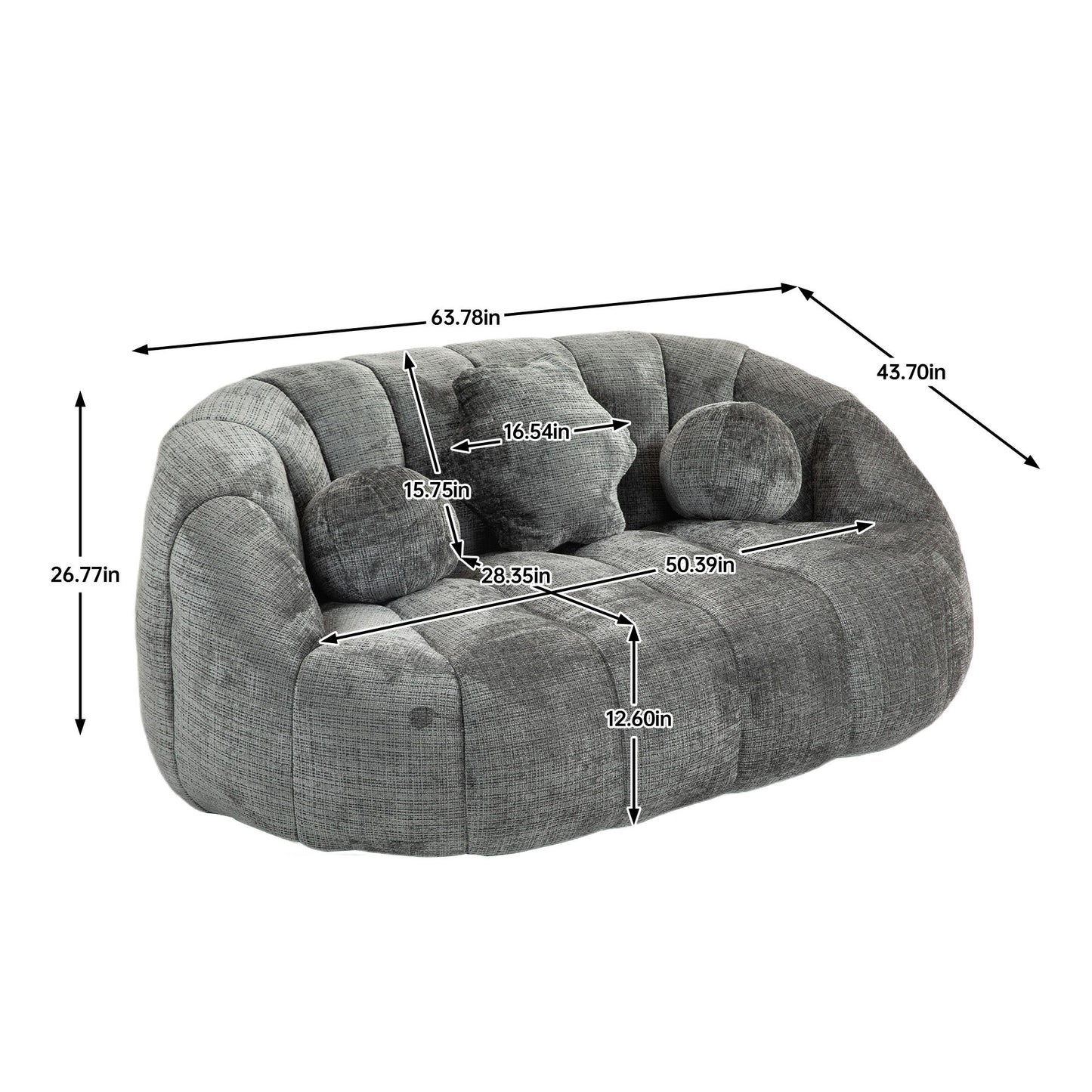 Bean Bag Lazy Sofa Durable Comfort Lounger High Back Bean Bag Chair Couch