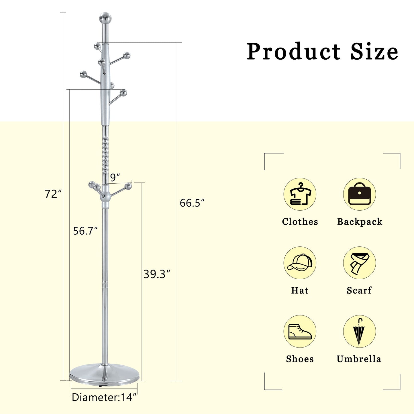 Modern Stainless Steel Spray Painted Hanger With Solid Wood Reinforcement