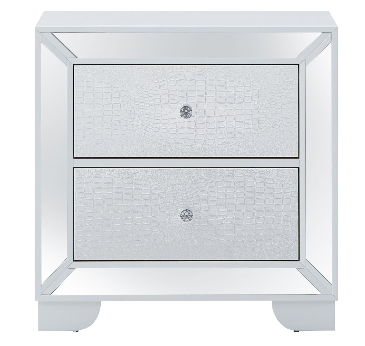 Nightstand Contemporary - Silver Champagne