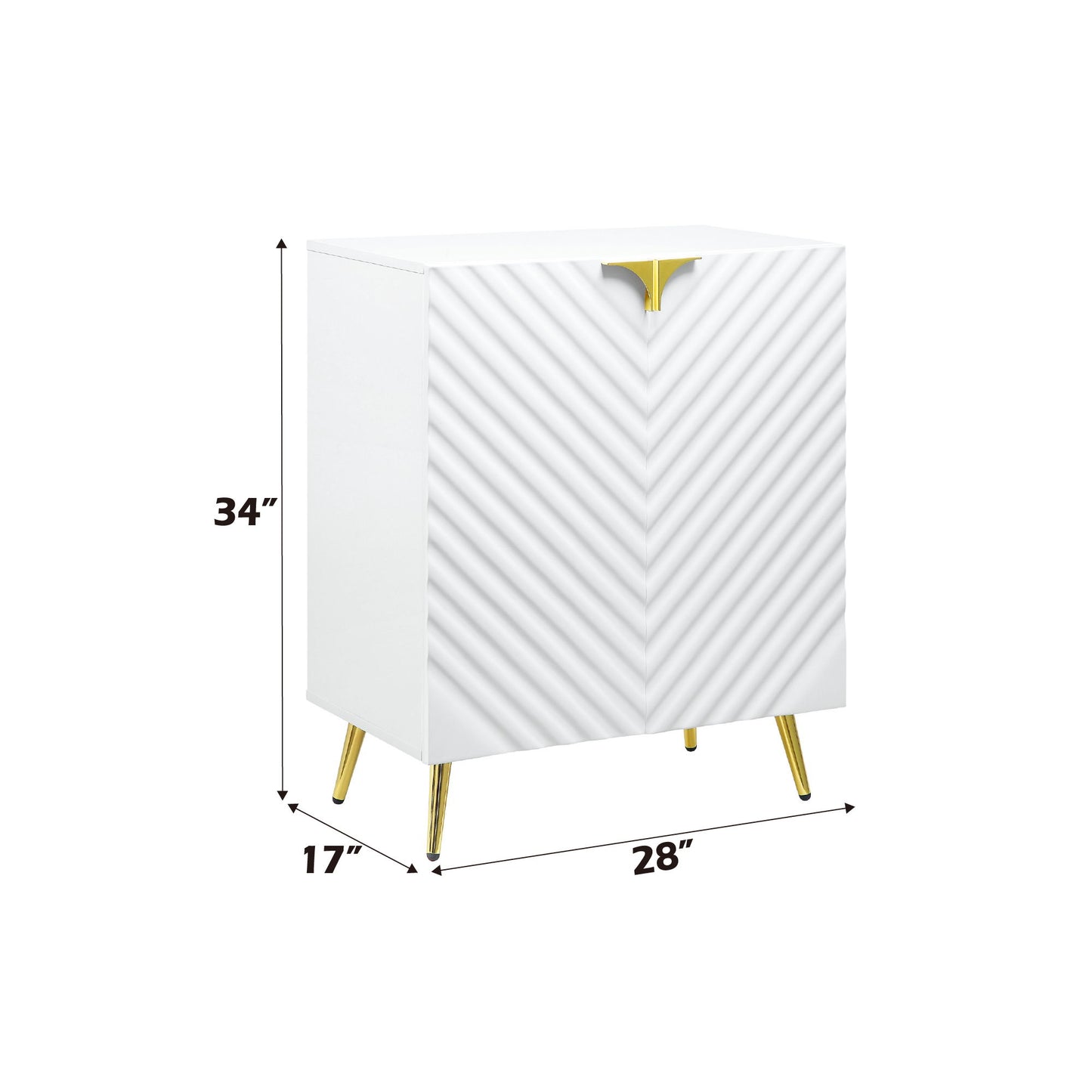 Gaines - High Gloss Console Cabinet - White