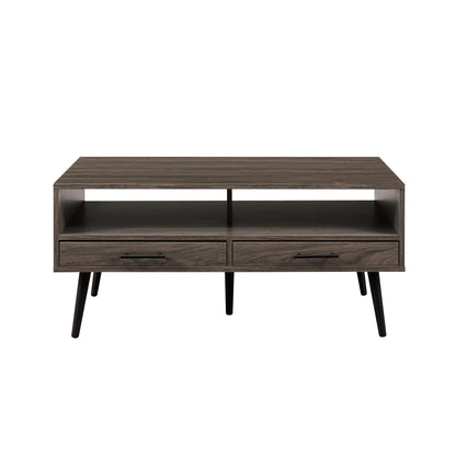 Contemporary 2 Drawer Low Coffee Table