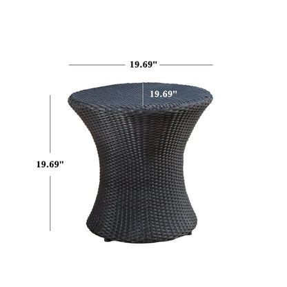 Thrive - Hourglass Rattan Table With No Glass Top