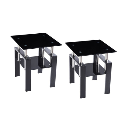 Tempered Glass Table With Storage