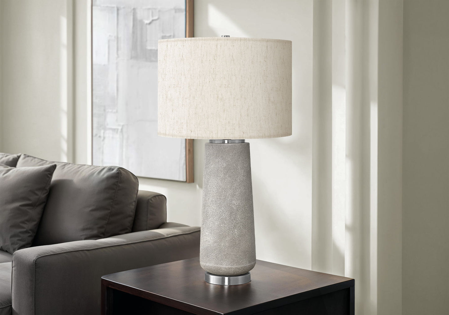 Lighting, Table Lamp, Resin, Modern - Gray