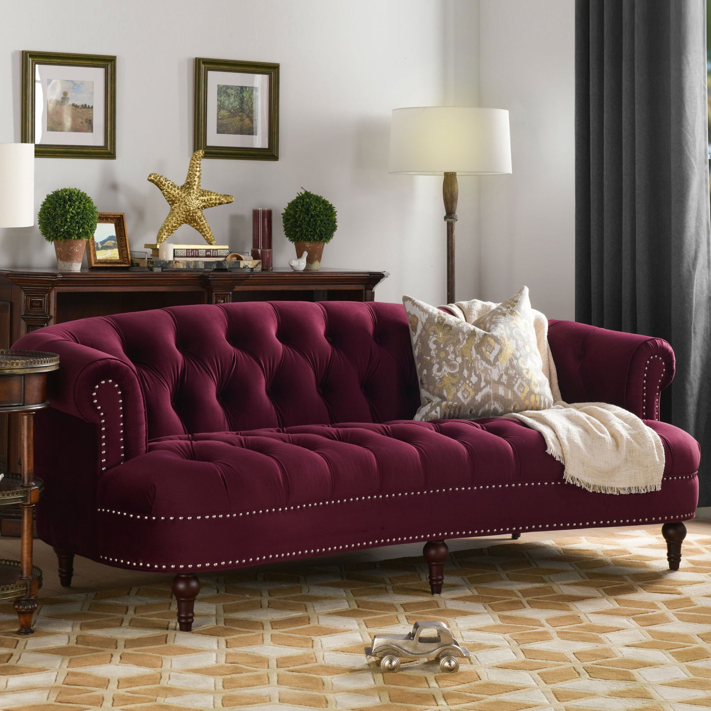 La Rosa - Victorian Chesterfield Tufted Sofa