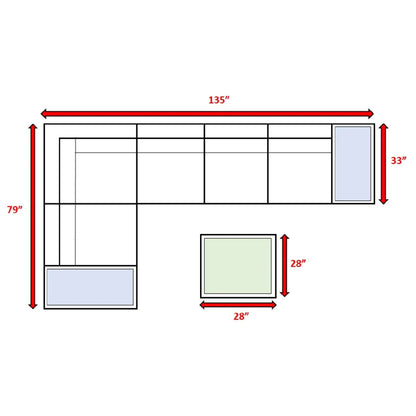 Wicker Sectional Seating Group With Plush Cushions