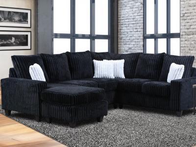 CONTINENTAL 2033 Sectional Black Beauty