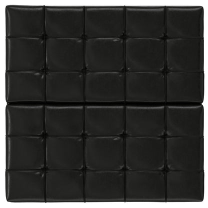 Harrison - Large Square Coffee Table Storage Ottoman - Black