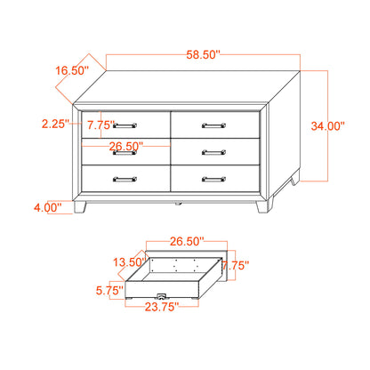 Soluto - Dresser - Gray / Black
