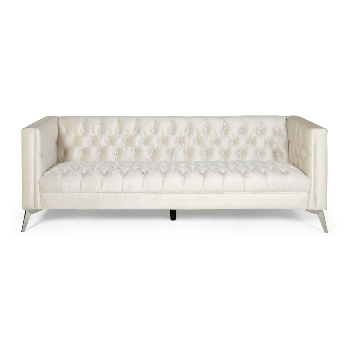 Contemporary 3 Seater Sofa With Button Tufting