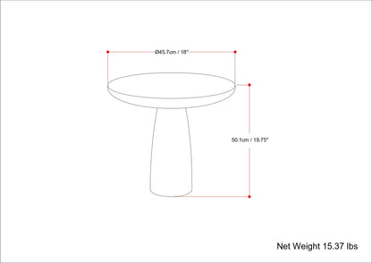 Dominique - Cast Aluminum Side Table - Brown