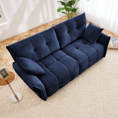 Modern Sofa & Pillows, Textured Cover, High Rebound Cushions