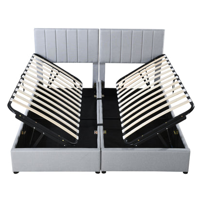 Upholstered Platform Bed With A Hydraulic Storage System