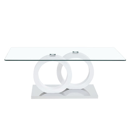 Contemporary Style Glass Top Coffee Table