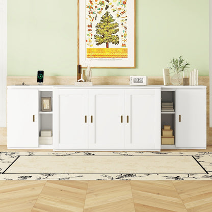 Murphy Bed With Shelves, Cabinets And USB Ports