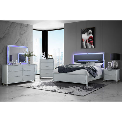 Laura - 5 Piece Bedroom Set With Upholstered Headboard