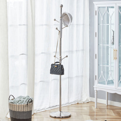 Modern Stainless Steel Spray Painted Hanger With Solid Wood Reinforcement