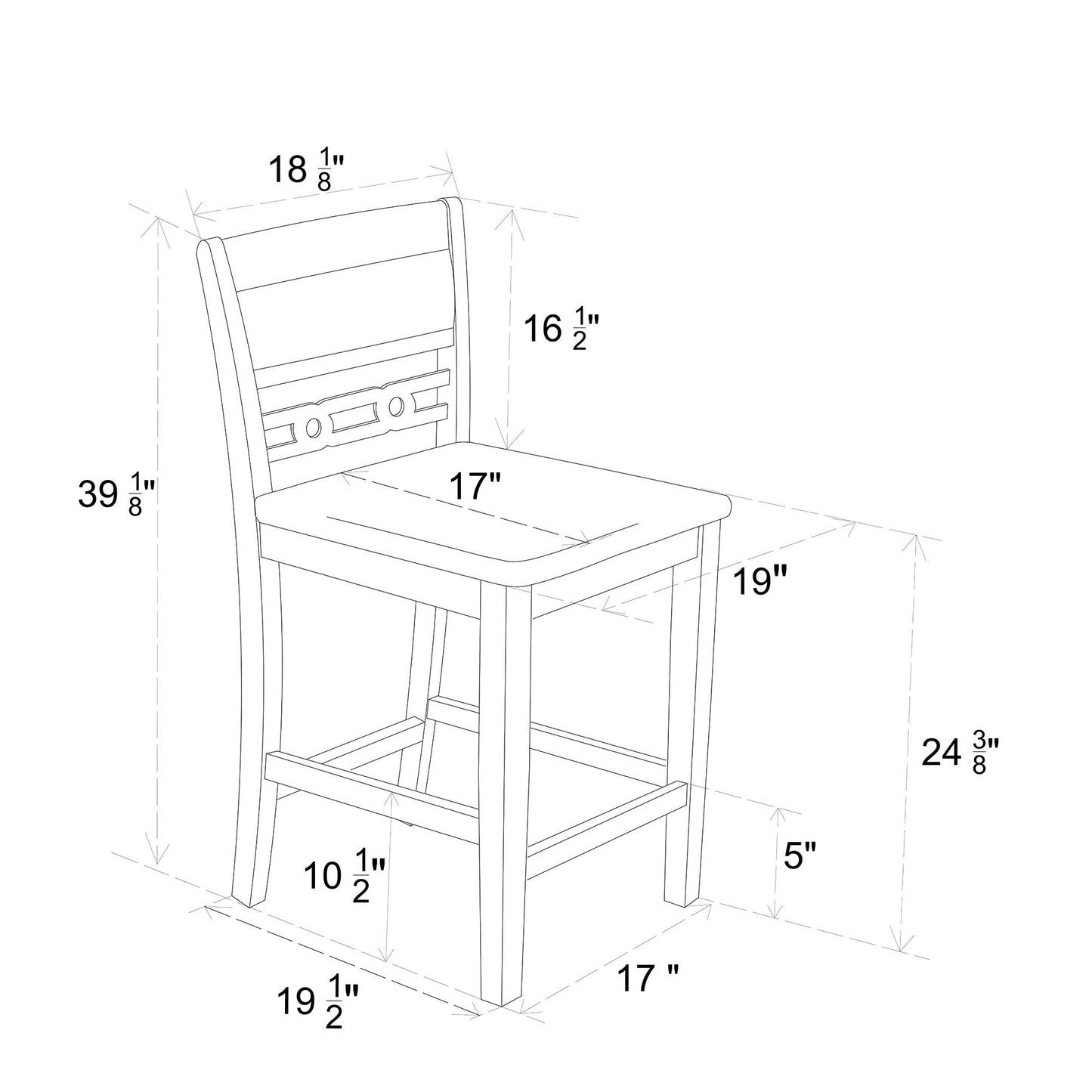 Davis - Barstool (Set of 2) - Gray