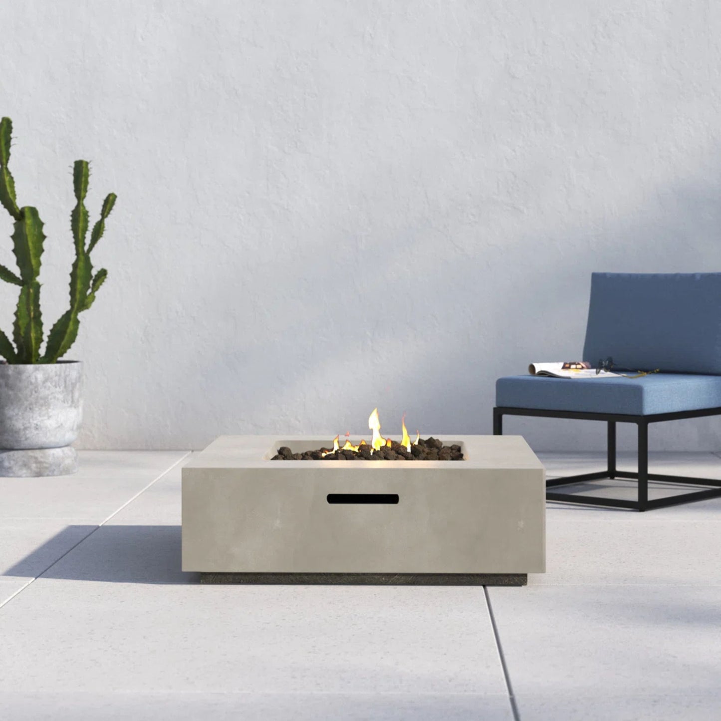 Streamlined Aesthetic Outdoor Fire Pit Table