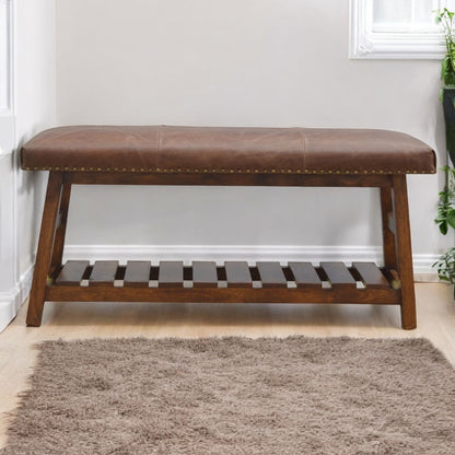 Buffalo - Hide Hallway Bench - Brown