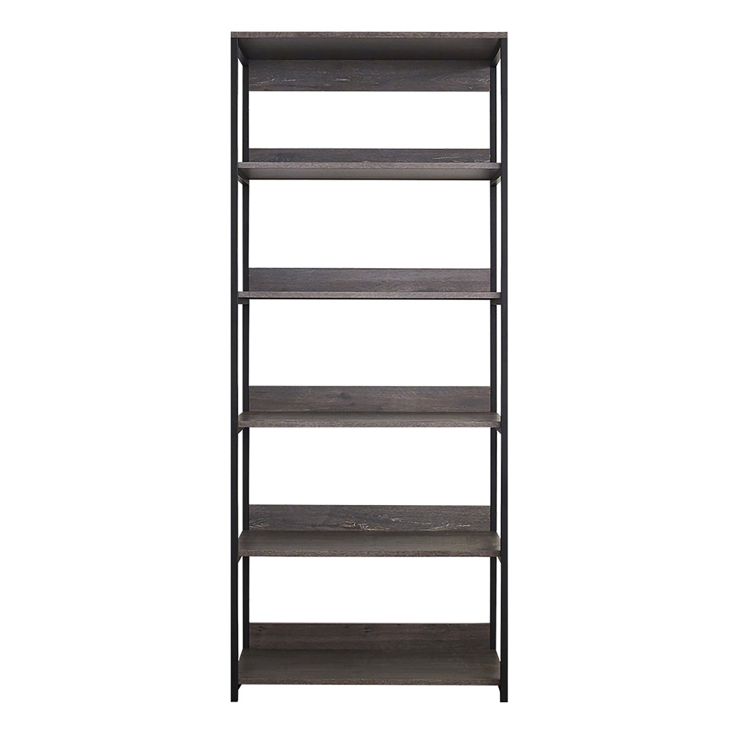 Monica - Wood And Metal Walk In Closet With 5 Shelves Construction - Gray