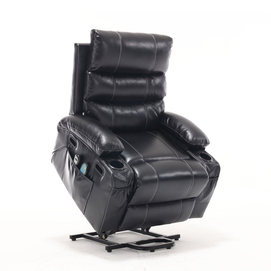 Cozy Electric Power Lift Recliner Chair Sofa For Elderly With Vibration Massage And Lumbar Heat