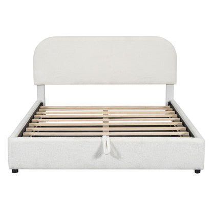 Upholstered Platform Bed With Hydraulic Storage System
