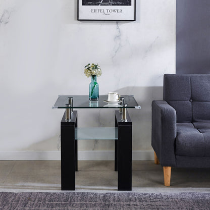 Clear Glass Top Side Table, Modern Design For Home
