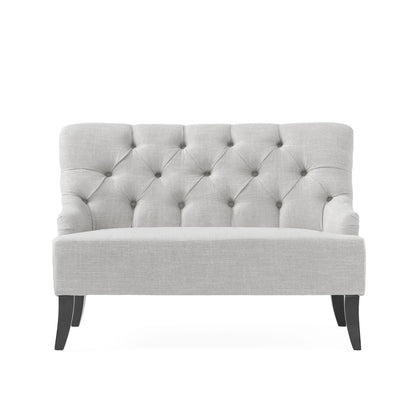 Nicole - French Style Upholstered Loveseat With Tufted Backrest