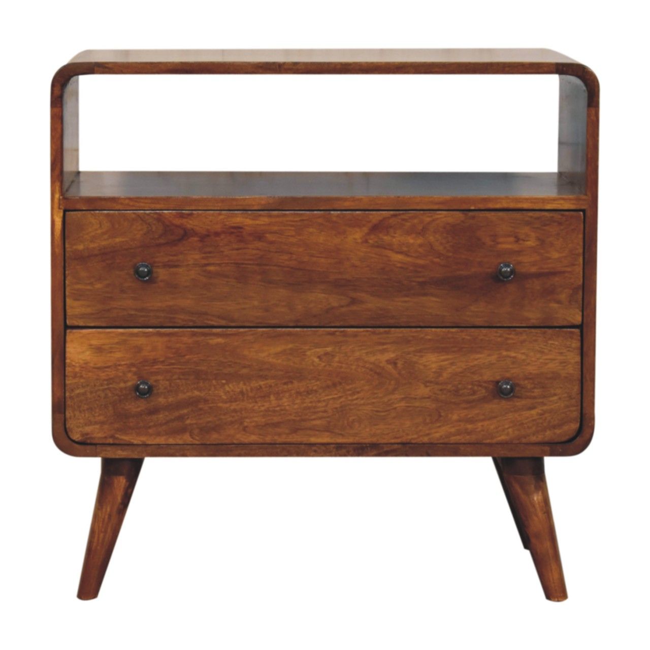 Curved Nordic Charm Console - Brown