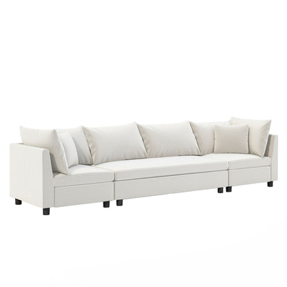 Modern Modular Sectional Oversized Couch Set With Pillows, Minimalist Style Wide Seat Comfy Sofa