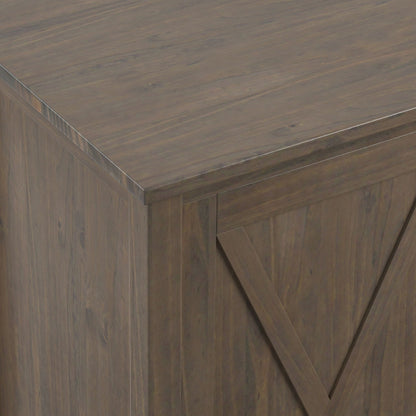 Ela - Sideboard With Wine Storage - Smoky Brown