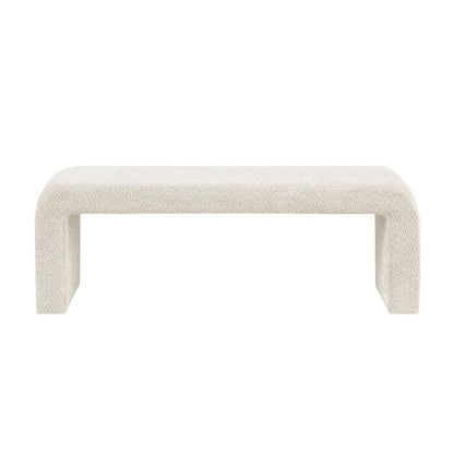 Modern Contemporary Waterfall Bench - Cream