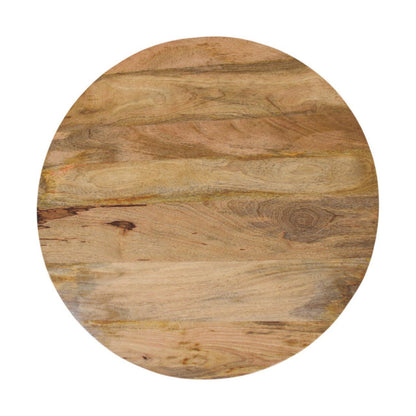Slatted Round Coffee Table - Beige