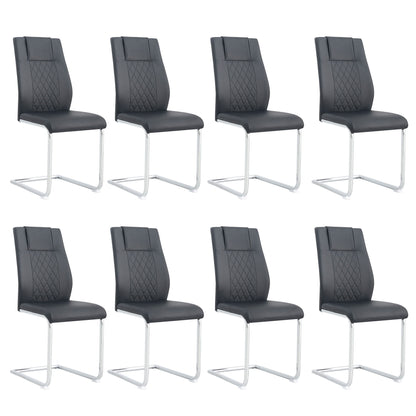 Modern Dining Chairs With Padded Seat, Metal Legs
