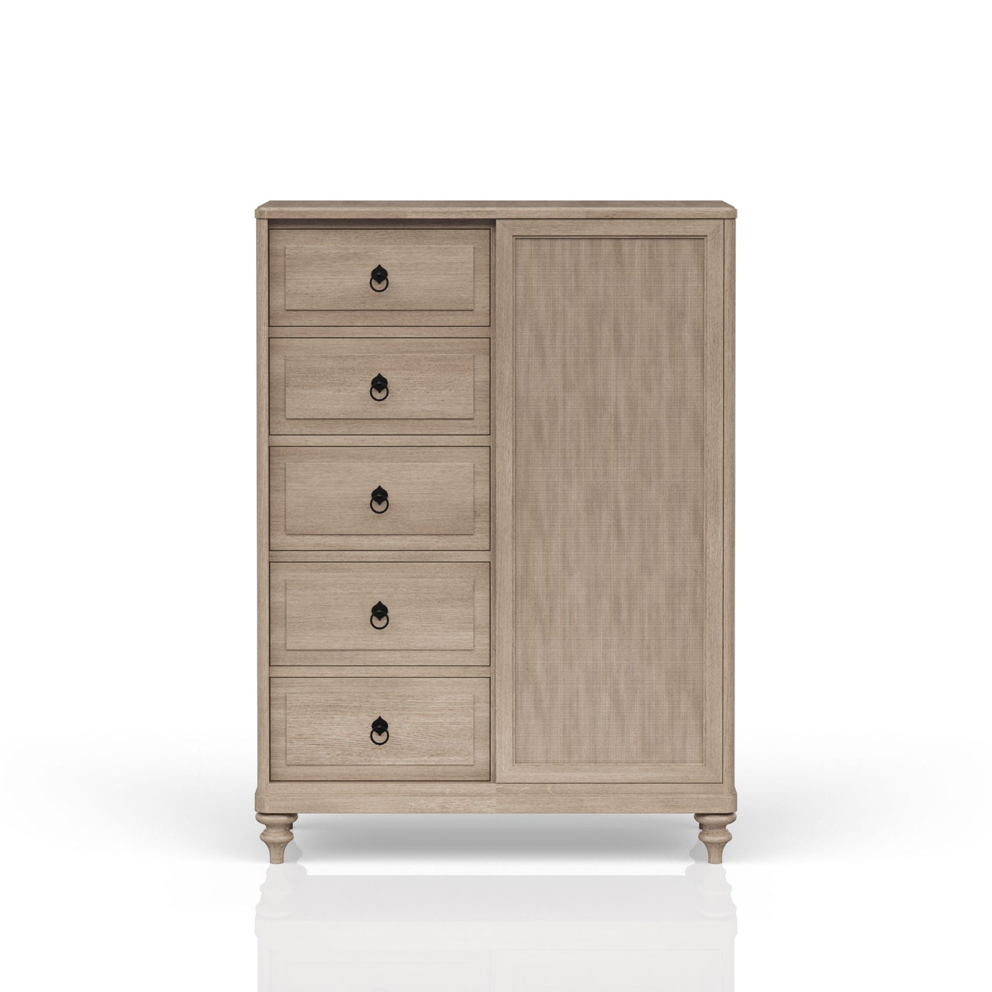 5 Drawer Door Chest - Sand