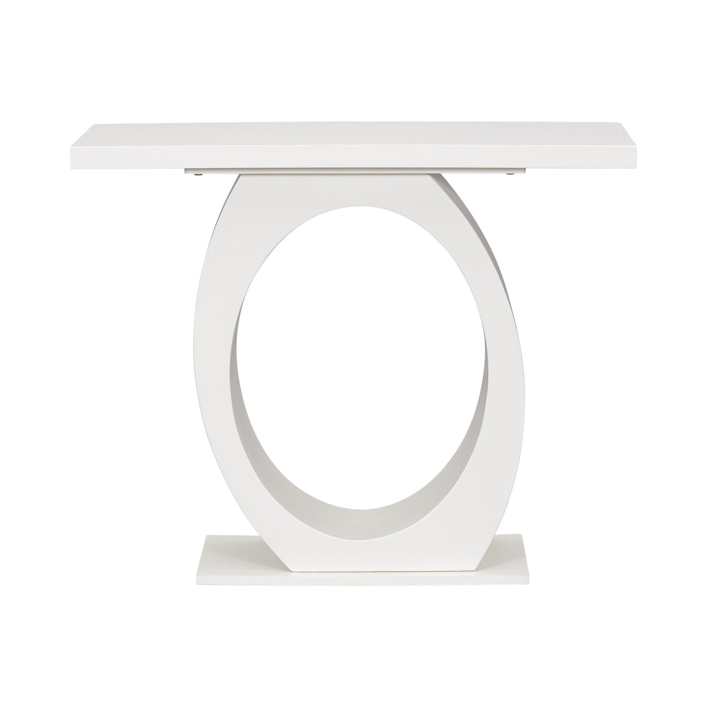 Console Table With Oval Base And Reinforced Bottom Plate