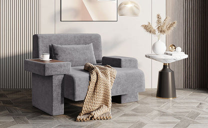 Modern Oversized Armchair With Soft Cushion For Living Room