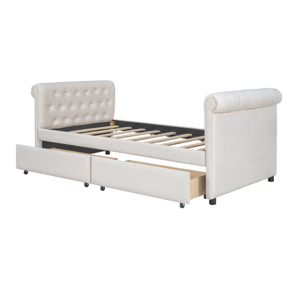 Upholstered Daybed, Wood Slat Support