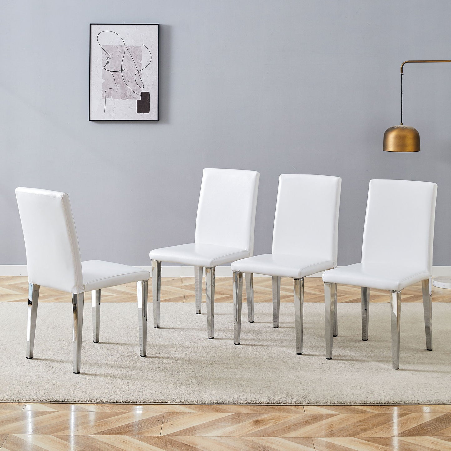 Simple And Versatile Dining Chairs With Metal Legs