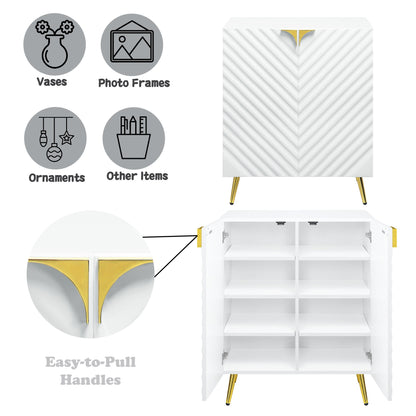 Gaines - High Gloss Console Cabinet - White