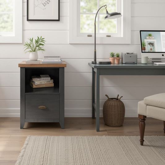 Essex - Drawer File - Black, Whiskey