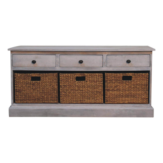 Acid - Basket Storage Cabinet - Gray Ash