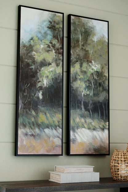 Dansot - Wall Art Set (Set of 2) - Green / Brown