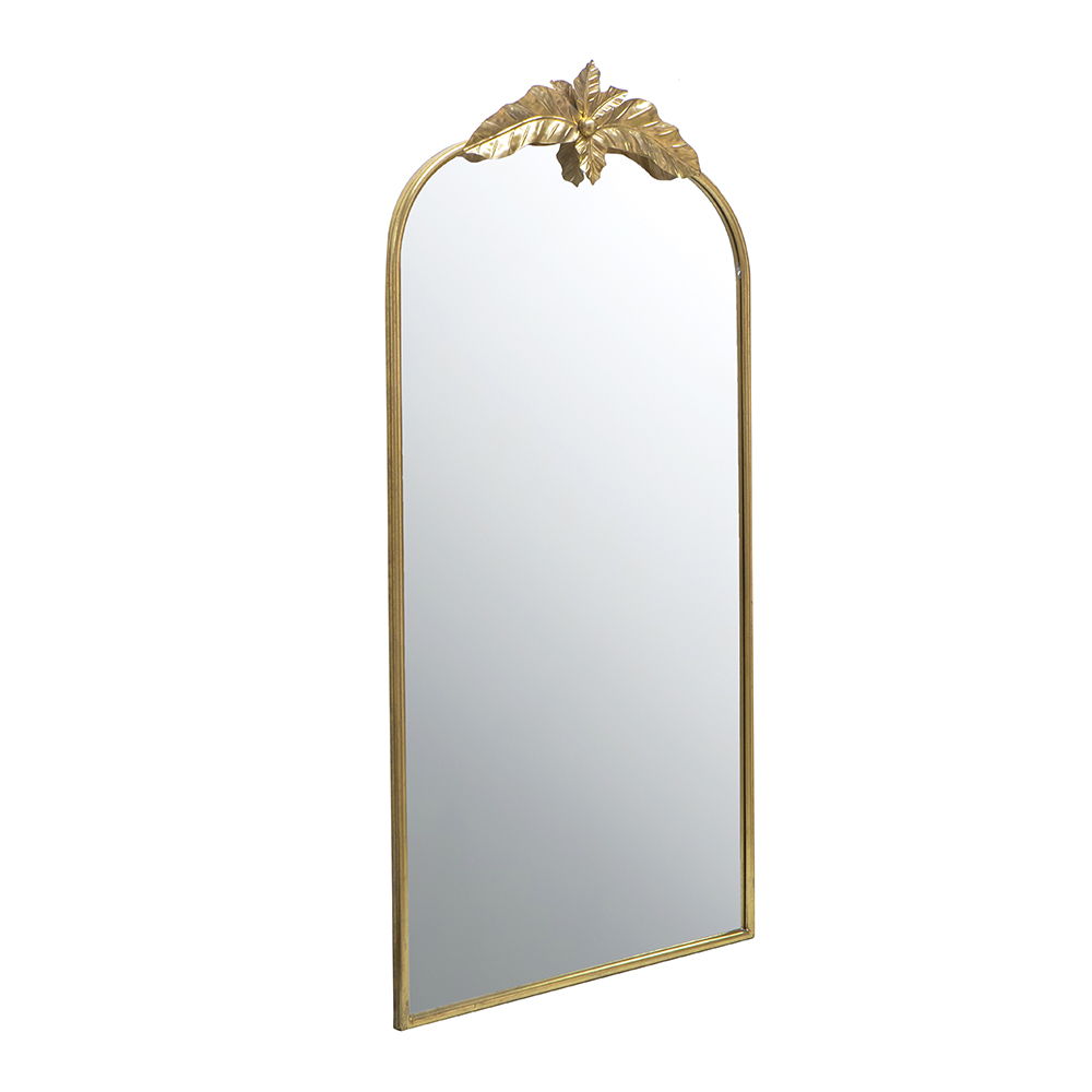 Arched Wall Mirror With Metal Frame, Wall Mirror For Living Room