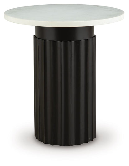 Wainstone - Accent Table - Black / White